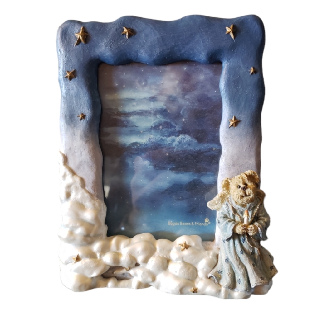Boyds Bear Bearstone Starla Angelhope Guiding Light Picture Frame Figurine